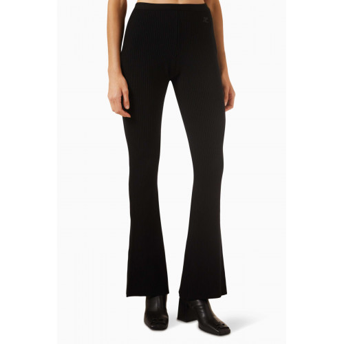 Courreges - Flared Pants in Ribbed-knit