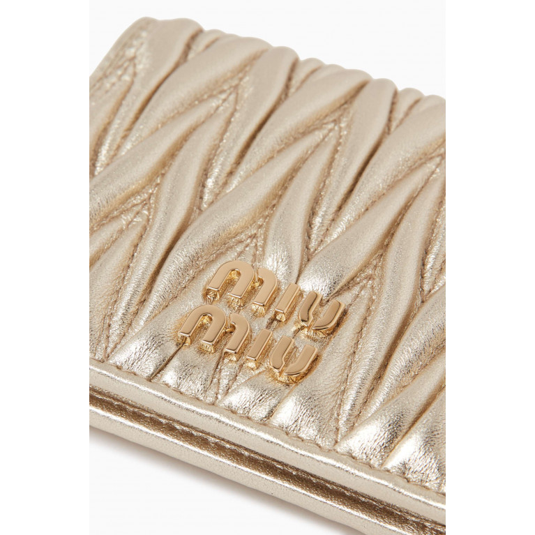 Miu Miu - Small Flap Wallet in Matelassé Nappa Leather