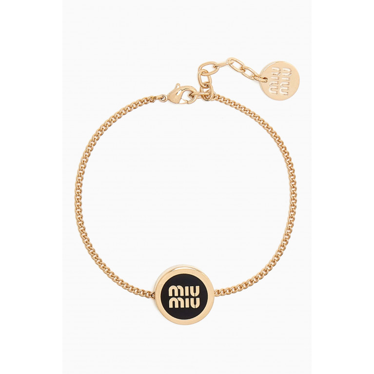 Miu Miu - Logo Enamel Bracelet Black