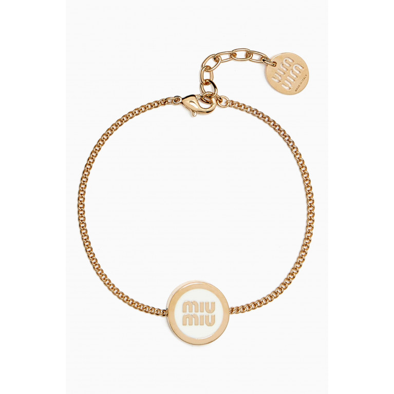 Miu Miu - Logo Enamel Bracelet White