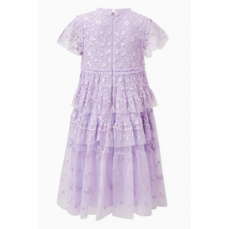 Needle & Thread - Angelica Lace Dress in Tulle Purple