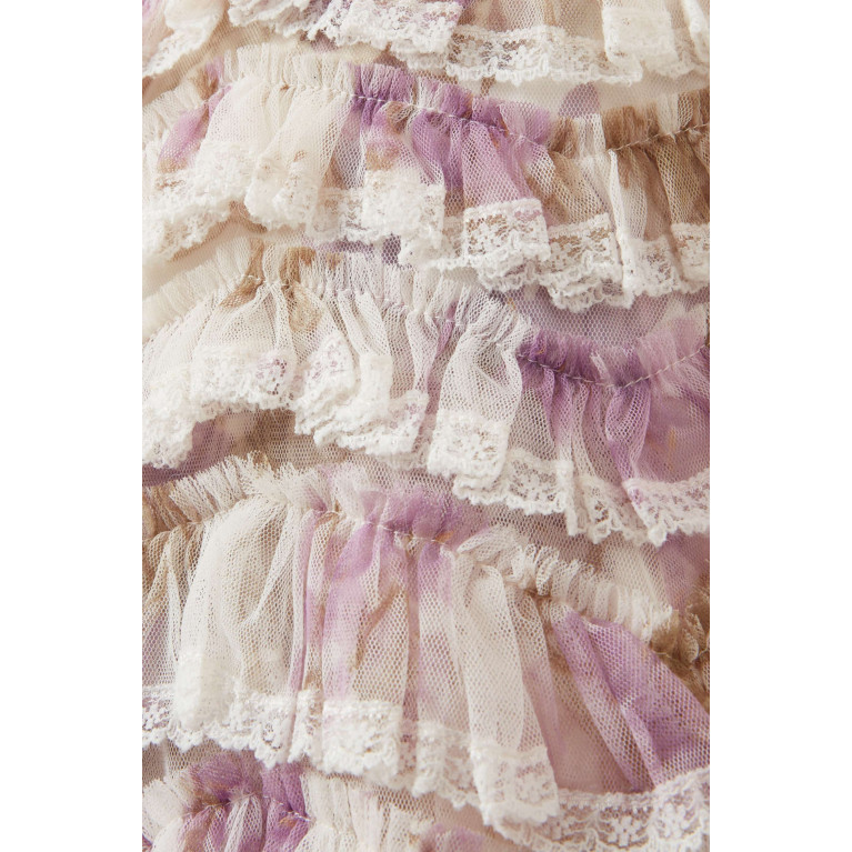 Needle & Thread - Wisteria Ruffle Lace Dress in Recycled Tulle