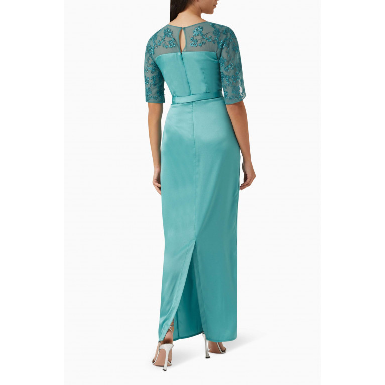 NASS - Sequin-embellished Maxi Dress Blue