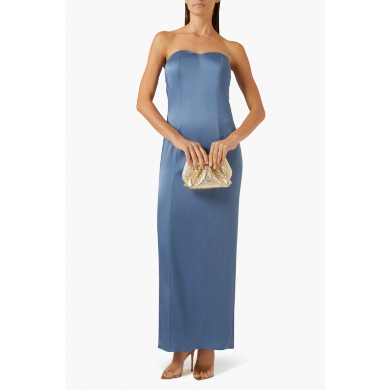 NASS - Strapless Maxi Dress & Bolero Set Blue