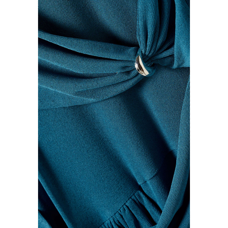 CHATS by C.Dam - Metal-detail Draped Maxi Dress Blue