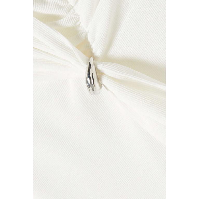 CHATS by C.Dam - Metal-detail Draped Maxi Dress White