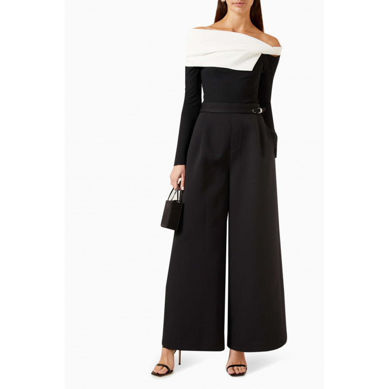 CHATS by C.Dam - Wide-leg Belted Pants Black