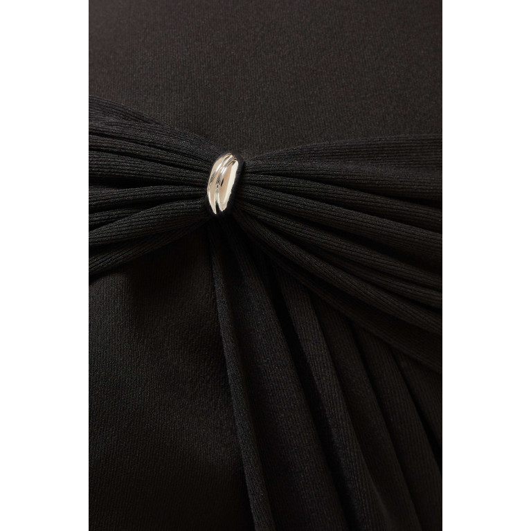 CHATS by C.Dam - A-shape Asymmetrical Midi Skirt Black