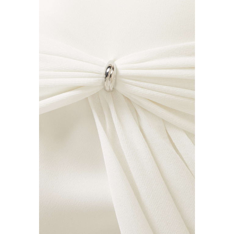 CHATS by C.Dam - A-shape Asymmetrical Midi Skirt White