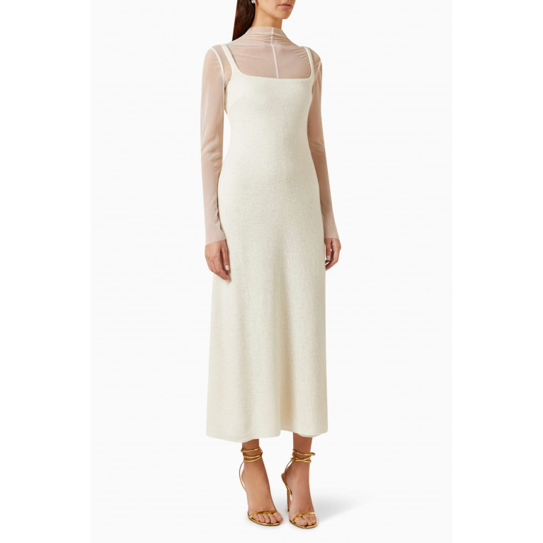 CHATS by C.Dam - Sheer Long-sleeves Midi Dress