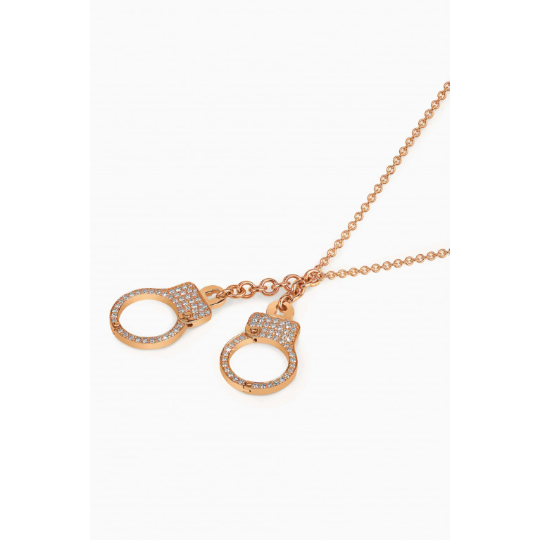 Jacob & Co. - Love Lockdown Diamond Cuff Necklace in 18kt Rose Gold