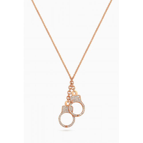 Jacob & Co. - Love Lockdown Diamond Cuff Necklace in 18kt Rose Gold