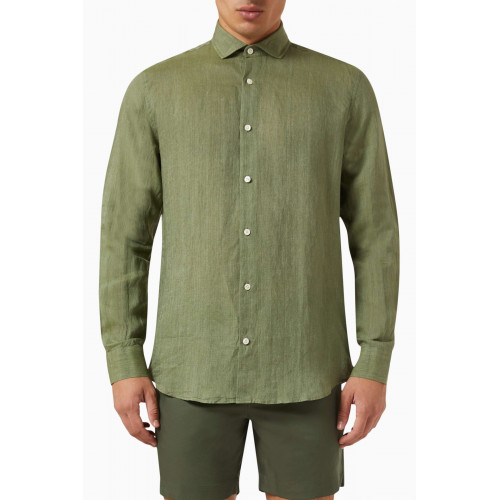 Frescobol Carioca - Antonio Shirt in Linen Green