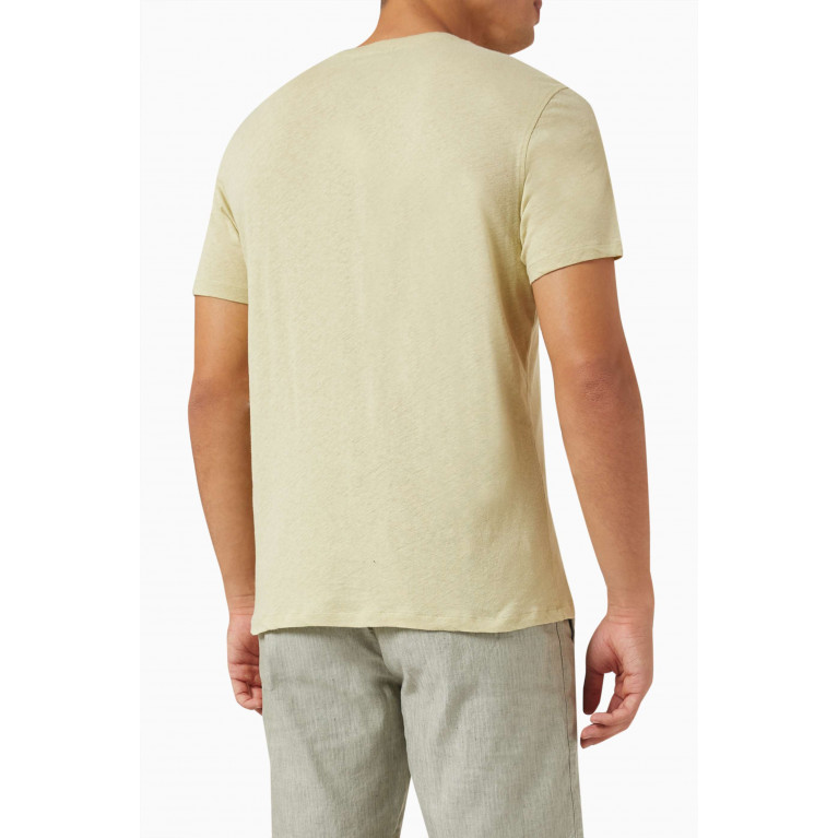 Frescobol Carioca - Lucio T-shirt in Linen-cotton Blend Neutral