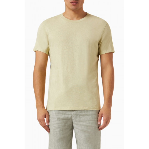 Frescobol Carioca - Lucio T-shirt in Linen-cotton Blend Neutral