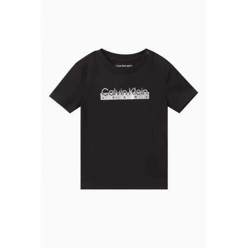Calvin Klein - Graphic Logo Print T-shirt in Stretch Organic Cotton Jersey