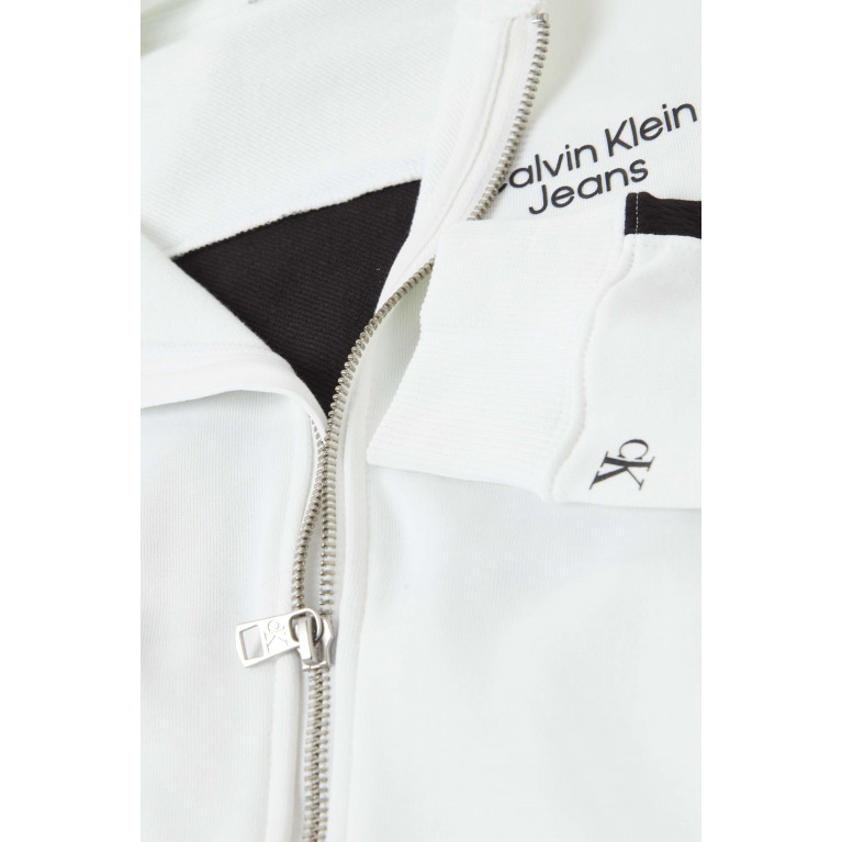 Calvin Klein - Colour-block Zip Hoodie in Cotton-terry