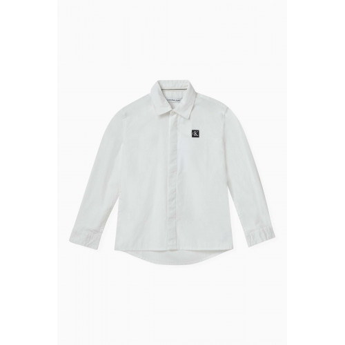 Calvin Klein - Logo Patch Shirt in Poplin