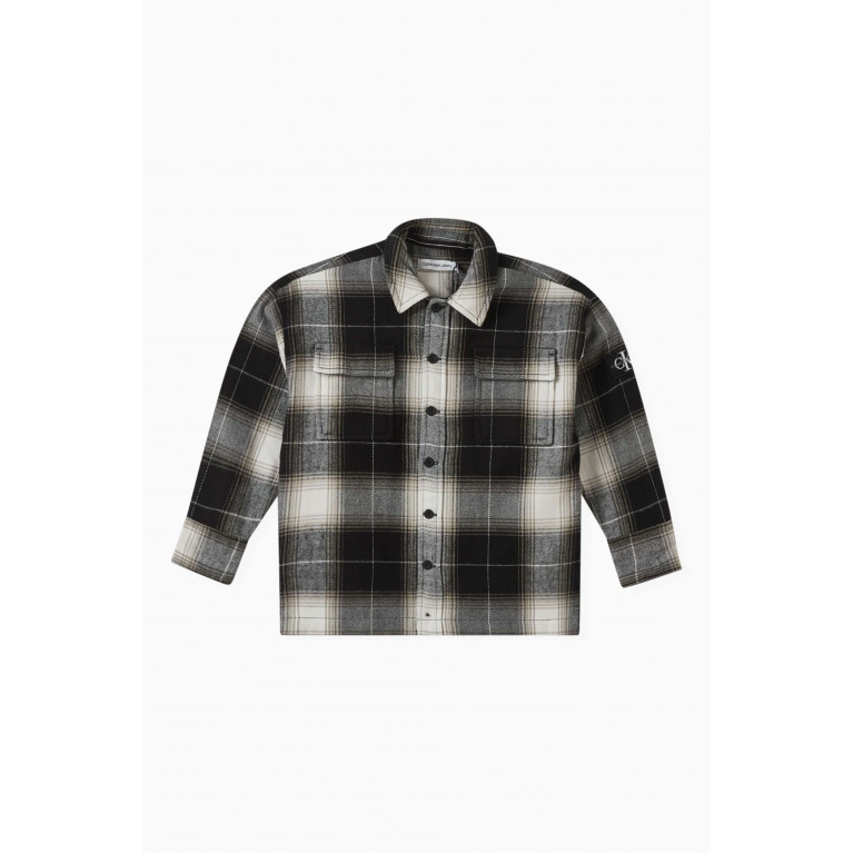 Calvin Klein - Checkered Shirt in Cotton Flannel