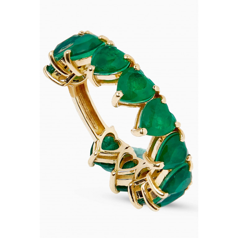 Dima Jewellery - Emerald Eternity Ring in 18kt Yellow Gold