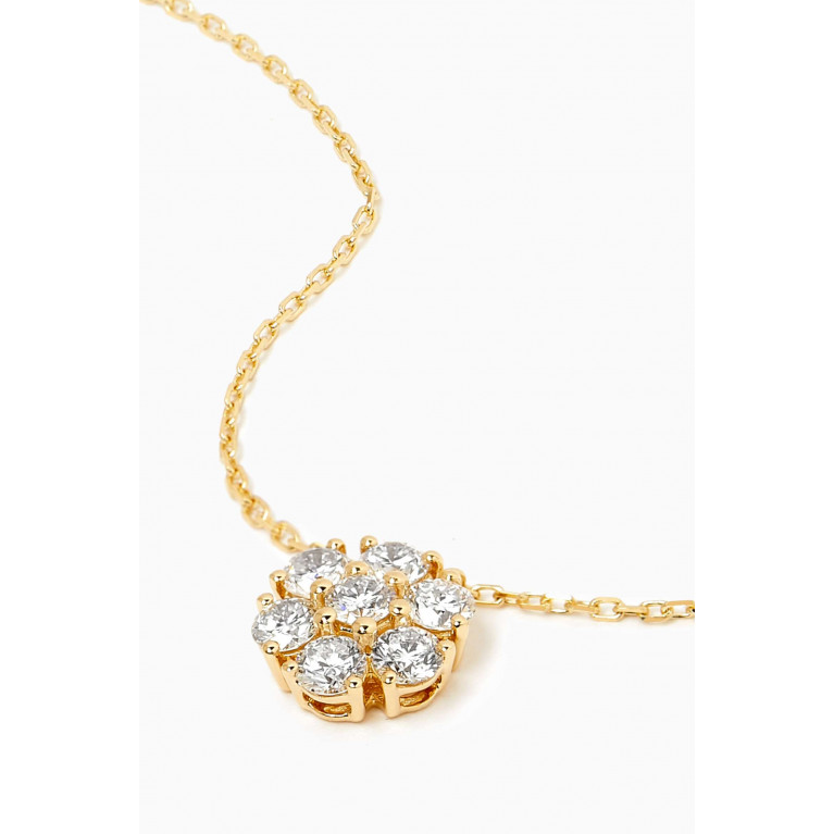 Fergus James - Flower Diamond Necklace in 18kt Yellow Gold