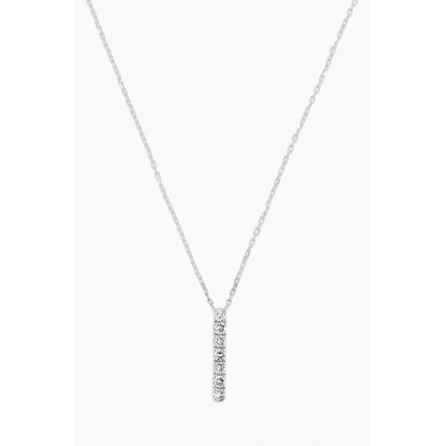 Fergus James - Diamond Bar Necklace in 18kt White Gold