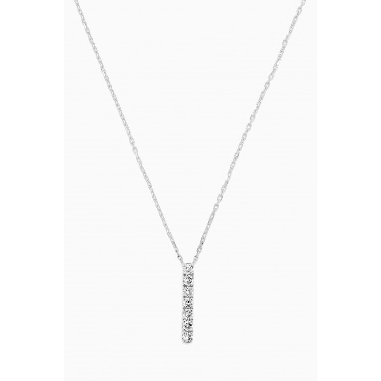Fergus James - Diamond Bar Necklace in 18kt White Gold