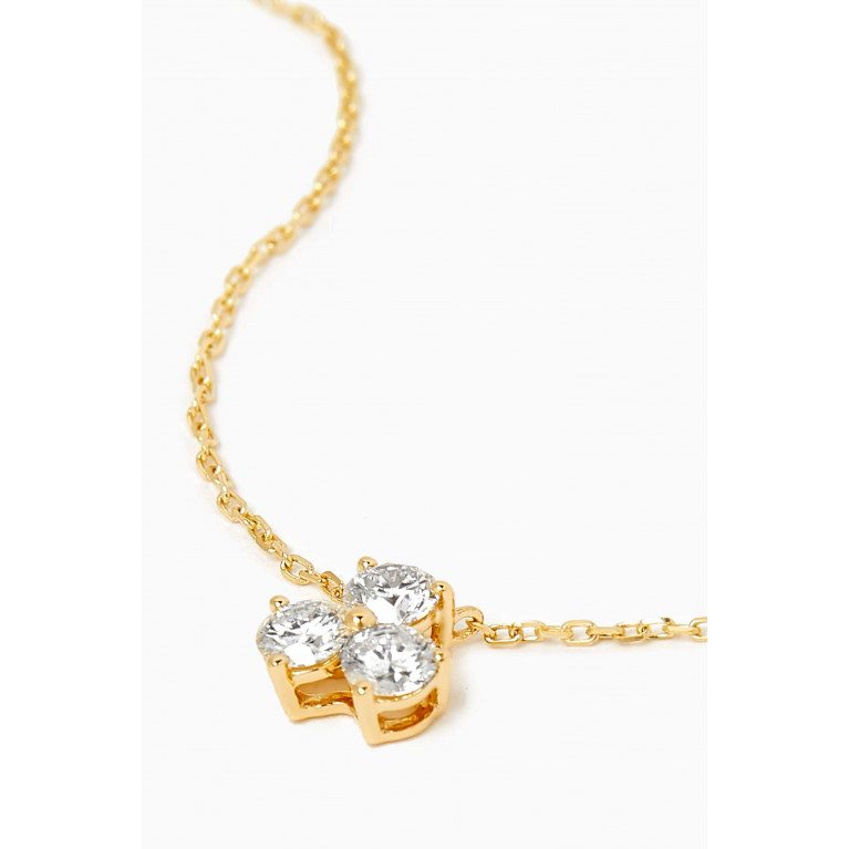 Fergus James - Cluster Diamond Necklace in 18kt Yellow Gold