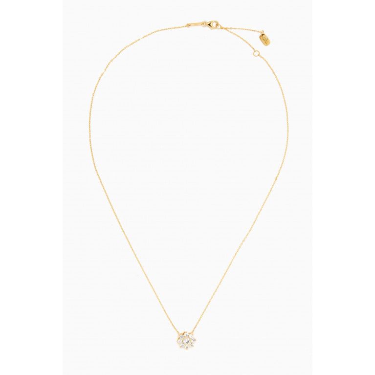 Fergus James - Diamond Flower Pendant Necklace in 18kt Gold