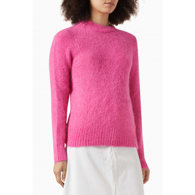 Ganni - O-neck Sweater in Brushed Alpaca-blend