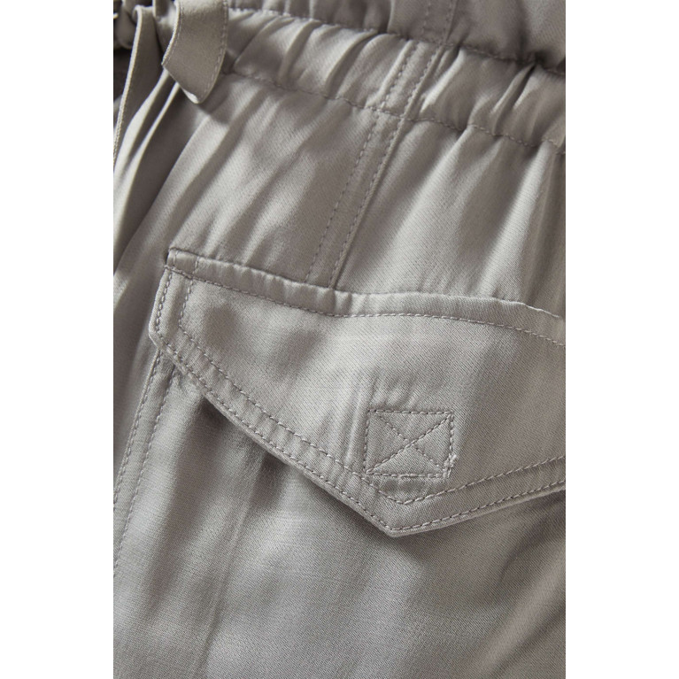 Ganni - Drawstring Pants in Washed-satin