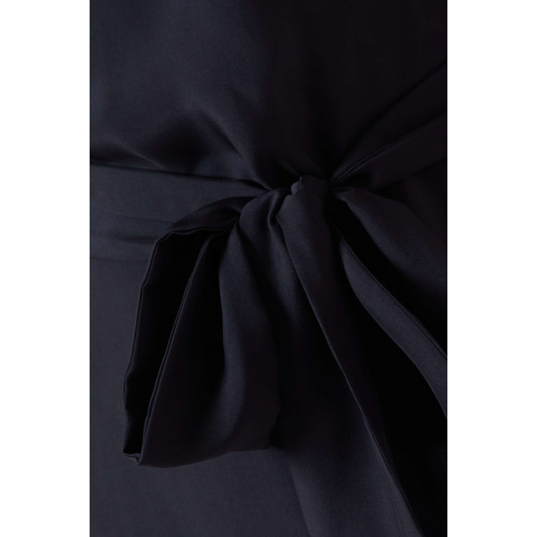 RIXO - Ellodie Feather-trim Dress in Silk Crepe de Chine