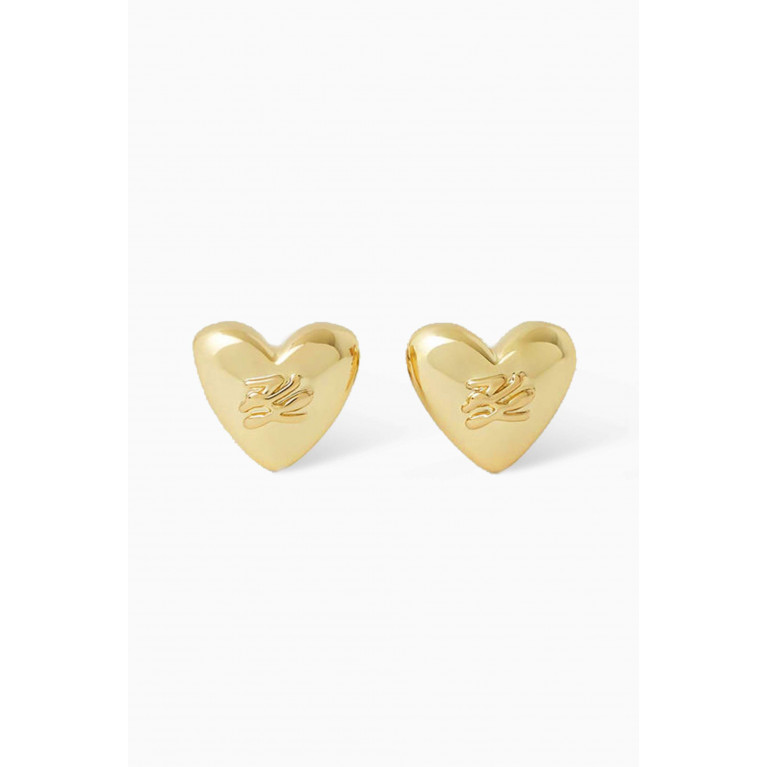 Karl Lagerfeld - K/ Heart Stud Earrings