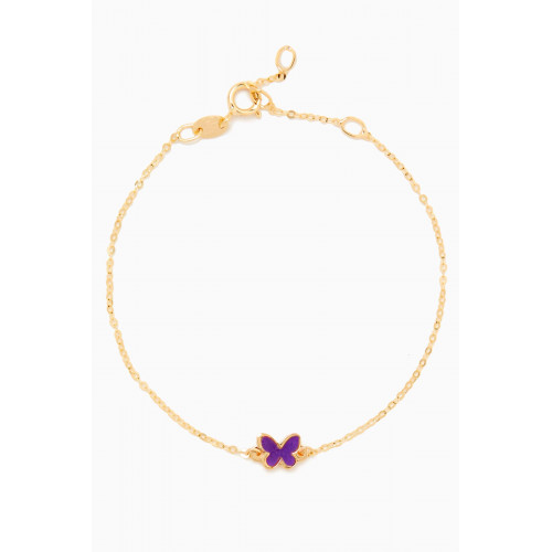 Damas - Ara Bella Butterfly Bracelet in 18kt Gold Purple