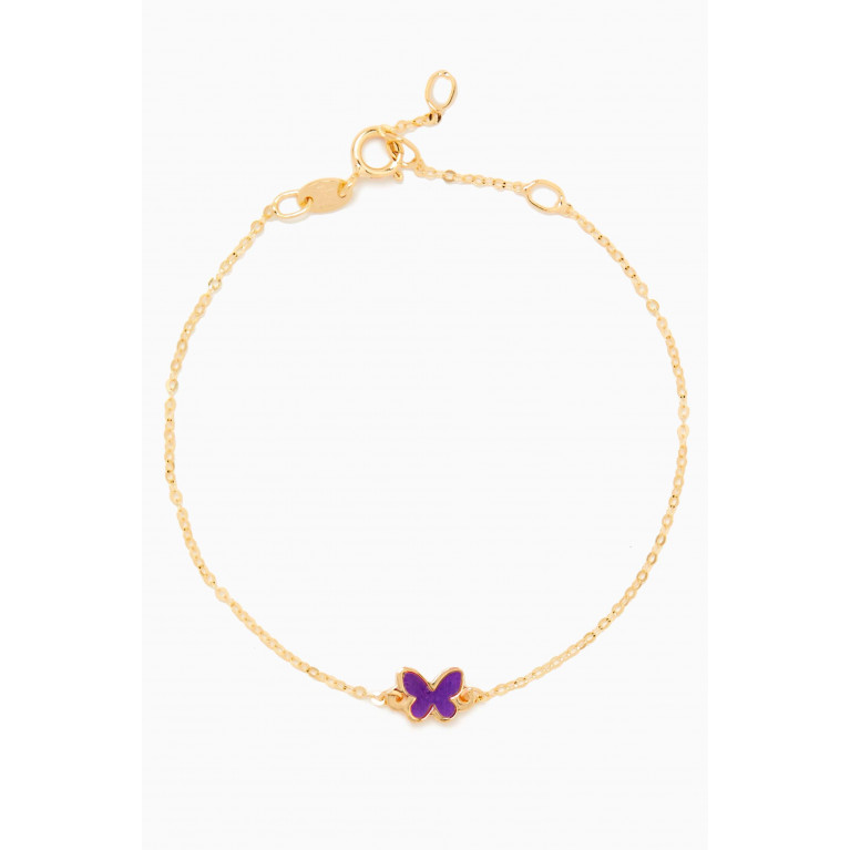 Damas - Ara Bella Butterfly Bracelet in 18kt Gold Purple