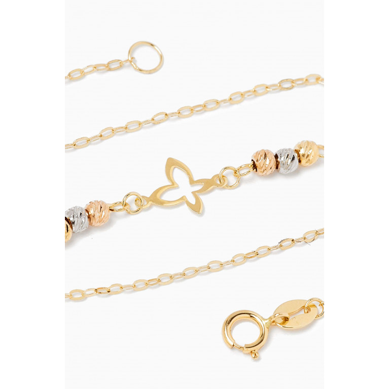 M's Gems - Eden Butterfly Charm Bracelet in 18kt Gold