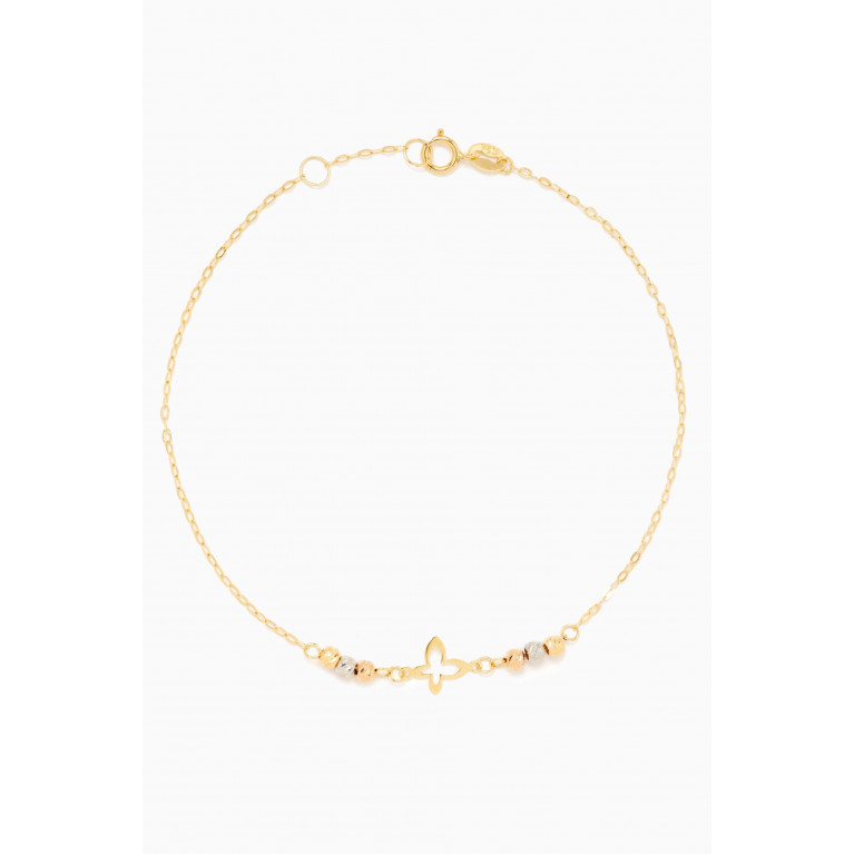 M's Gems - Eden Butterfly Charm Bracelet in 18kt Gold