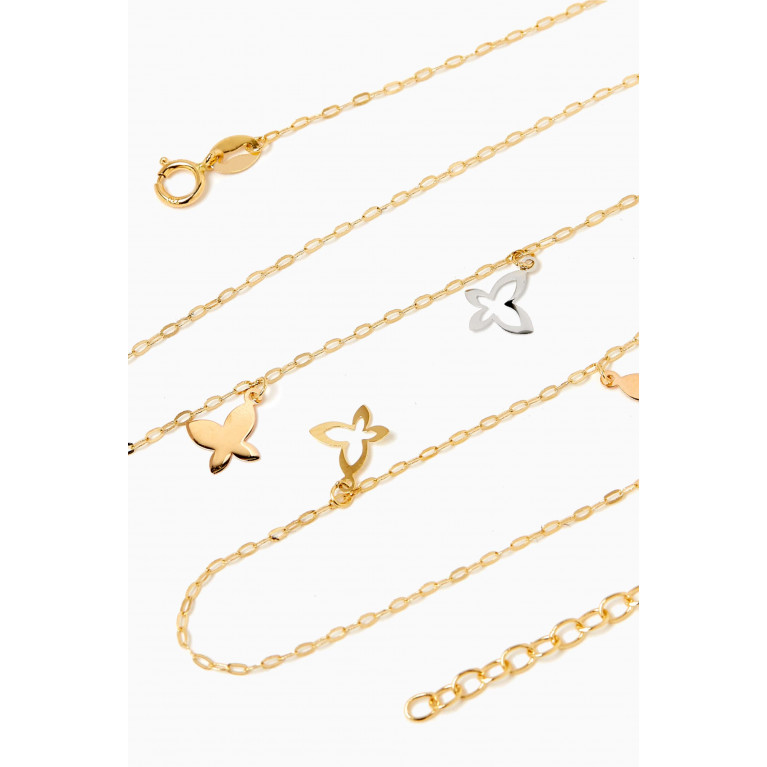 M's Gems - Eden Butterfly Charm Necklace in 18kt Gold