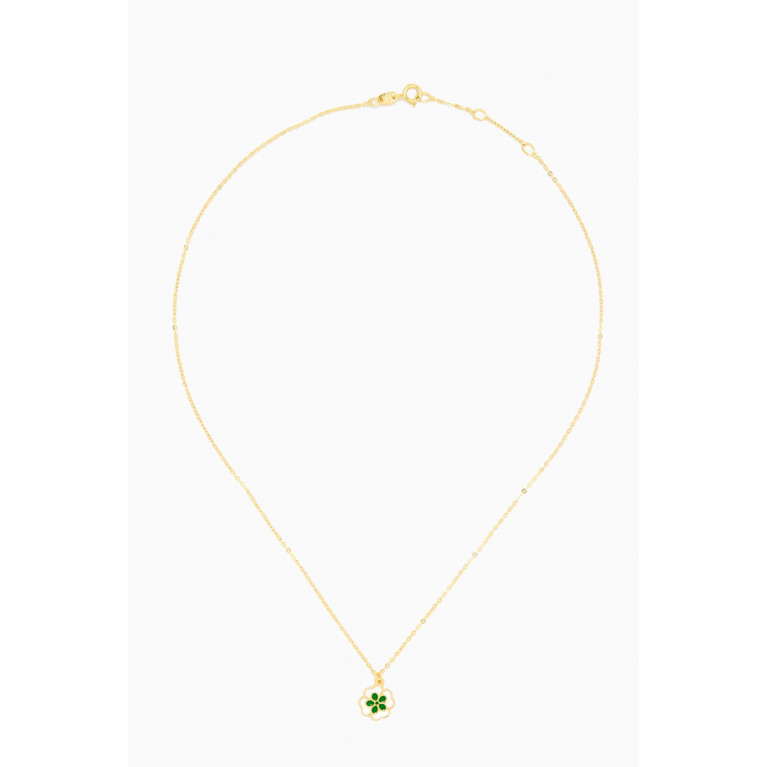 Damas - Ara Bella Clover Necklace in 18kt Gold