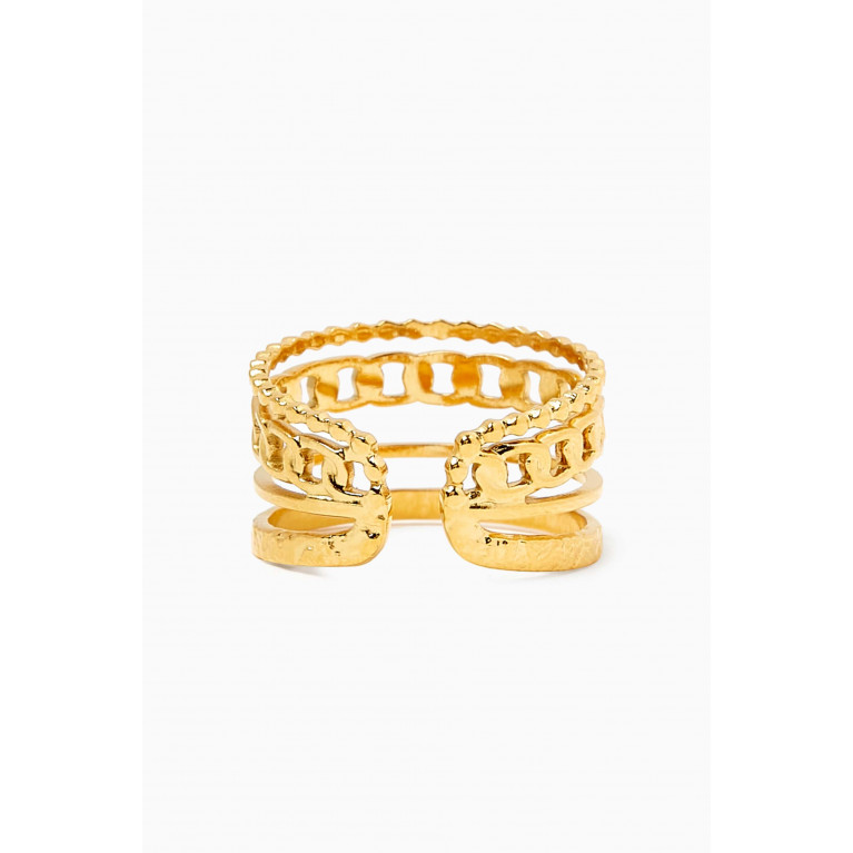 The Jewels Jar - Arabella Open Ring in 18kt Gold-plated Stainless Steel