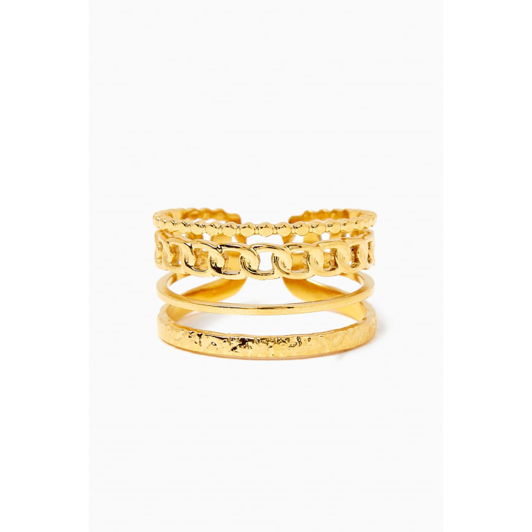 The Jewels Jar - Arabella Open Ring in 18kt Gold-plated Stainless Steel