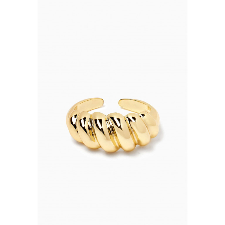 The Jewels Jar - Eli Open Ring in 18kt Gold-plated Stainless Steel