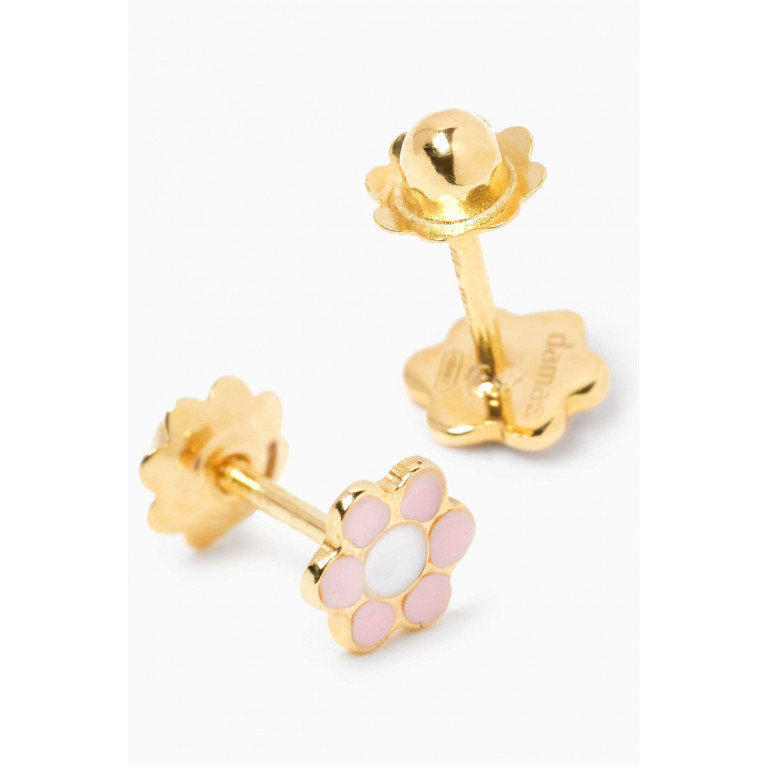 Damas - Ara Bella Flower Stud Earrings in 18kt Gold