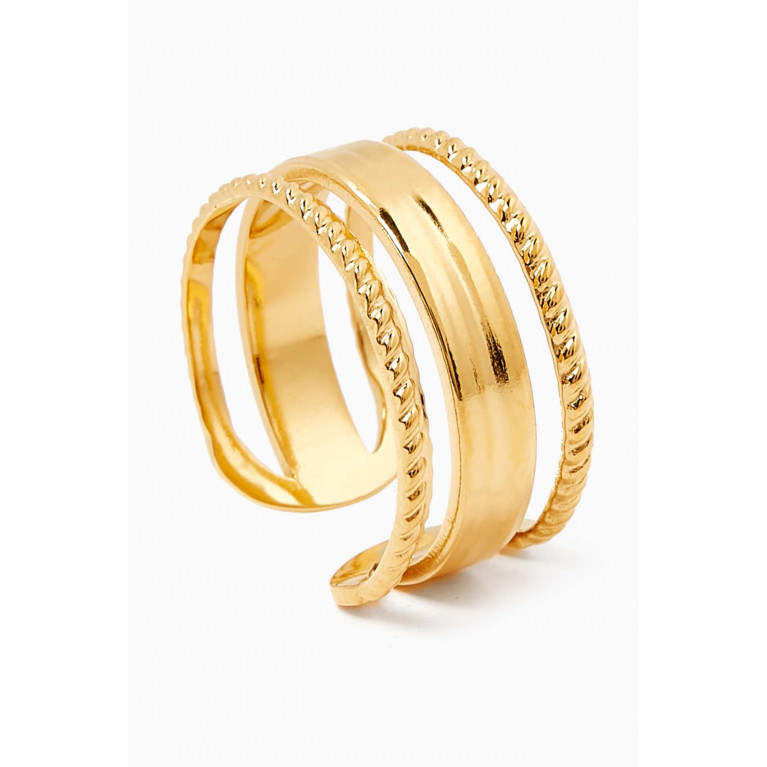 The Jewels Jar - Ambrose Open Ring in 18kt Gold-plated Stainless Steel