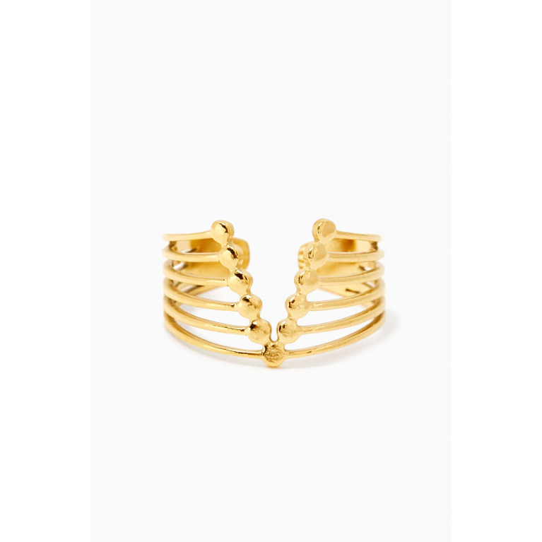 The Jewels Jar - Valentina Open Ring in 18kt Gold-plated Stainless Steel