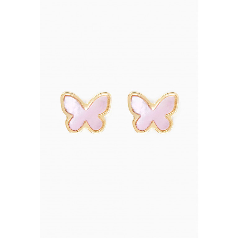 Damas - Ara Bella Butterfly Stud Earrings in 18kt Gold