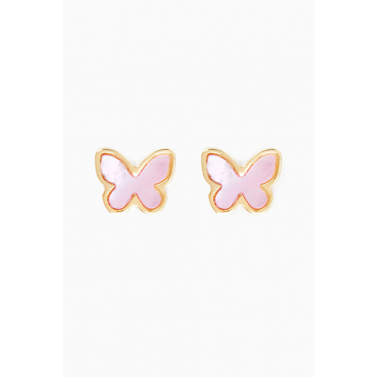 Damas - Ara Bella Butterfly Stud Earrings in 18kt Gold Neutral