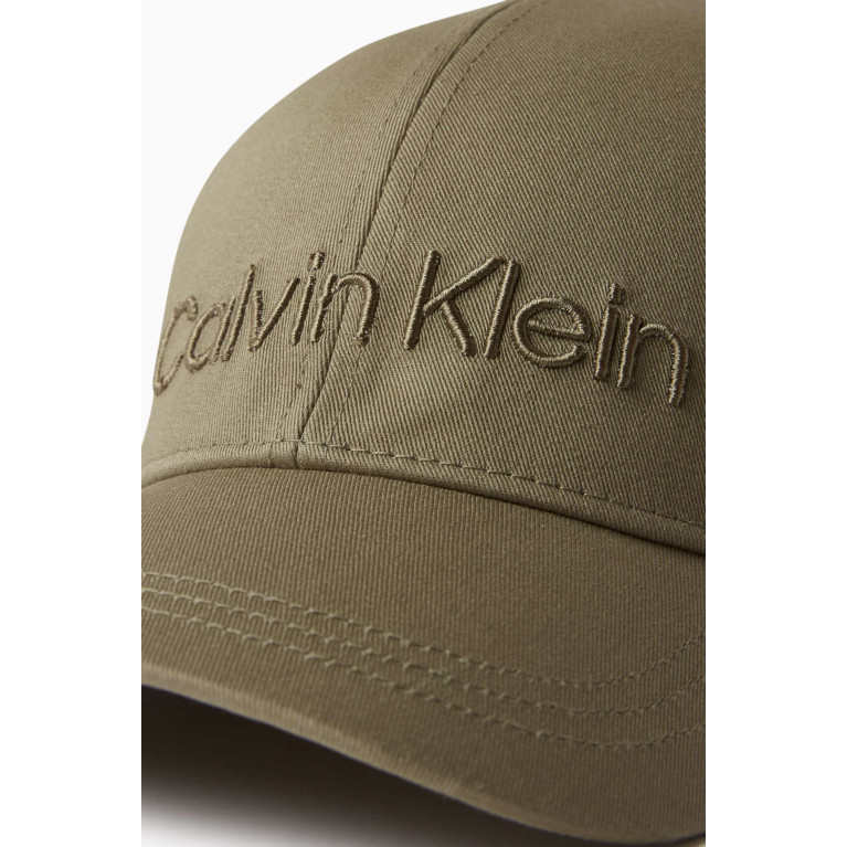 Calvin Klein - Logo Embroidery Cap in Organic-cotton Twill