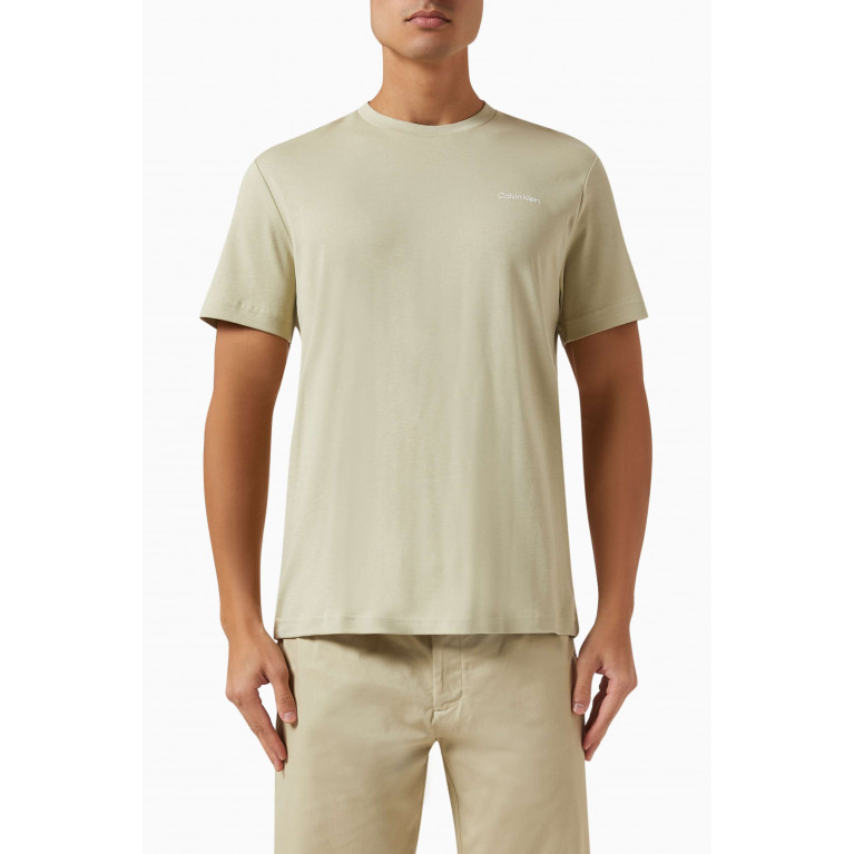 Calvin Klein - Micro Logo T-shirt in Organic Cotton-blend Neutral