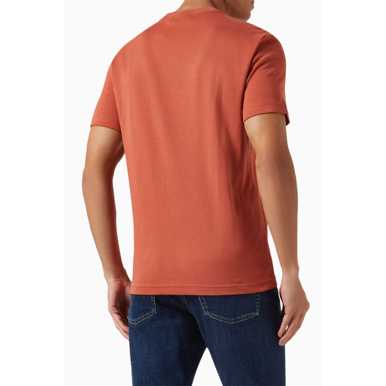 Calvin Klein - Micro Logo T-shirt in Organic Cotton-blend Brown